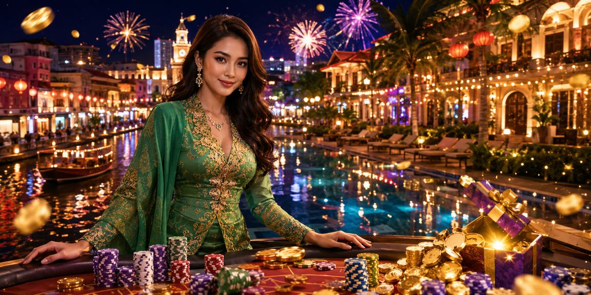 Suasana kasino hiburan Hari Raya di usj7 Melaka
